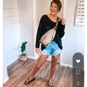 V neck slouchy sweater